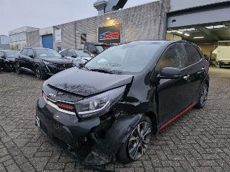 Unfallwagen Kia Picanto 1.2 GT-Line Led Navi Camera Keyless Leder Lane-Assist Acc Ecc Stoelverw. Stuurverw. 62KW/84PK 2021/11