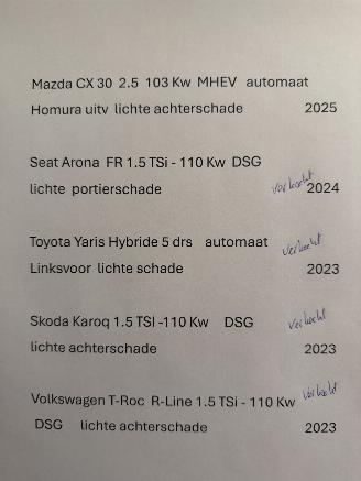 Schadeauto Mazda CX-30 2.5  - 103 Kw MHEV. Automaat Homura 2025/9