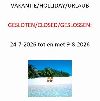 uszkodzony samochody osobowe Bentley  VAKANTIE/HOLLIDAY/URLAUB  GESLOTEN/CLOSED/GESLOSSEN:  24-7-2026 tot en met 9-8-2026 2026/7