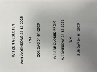 Unfall Kfz Van Mercedes  GESLOTEN, CLOSED , GESLOSSEN 24-12 T/M 04-01-2026 2025/12