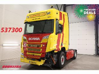 skadebil vrachtwagen Scania R R520 V8 Alcoa Leder Standairco 2019/3