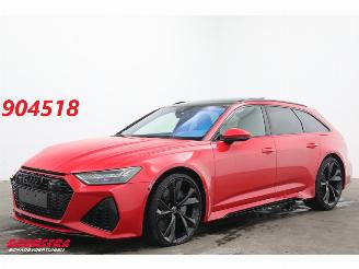 damaged passenger cars Audi Rs6 Avant 4.0 TFSI Quattro Dynamic Ceramic Pano B&O HUD 360° ACC 2022/4