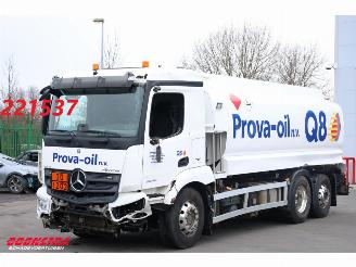 krockskadad bil vrachtwagen Mercedes Antos 2646 Stokota 20m3 Fuel + FMC 6X2 Euro 6 2018/6