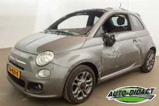 damaged passenger cars Fiat 500C 1.2 Lounge Pano Airco 2013/12
