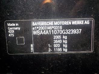 BMW 4-serie 4 serie Gran Coupe (F36) Liftback 420i 2.0 Turbo 16V (N20-B20B) [135kW=
]  (03-2014/02-2017) picture 6