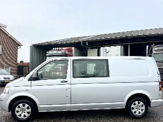 krockskadad bil bedrijf Volkswagen Transporter 2.5 TDI 131pk Automaat 340 Comf. Dubbel Cabine - nap - leer - airco - cruise - camera - klapdeuren - trekh 2008/1