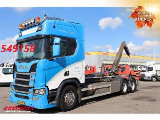 krockskadad bil vrachtwagen Scania R R500 6X2 Retarder VDL Haakarm Standclima Leder Navi Camera 2019/4
